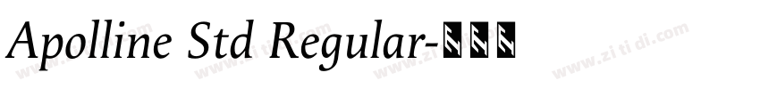 Apolline Std Regular字体转换